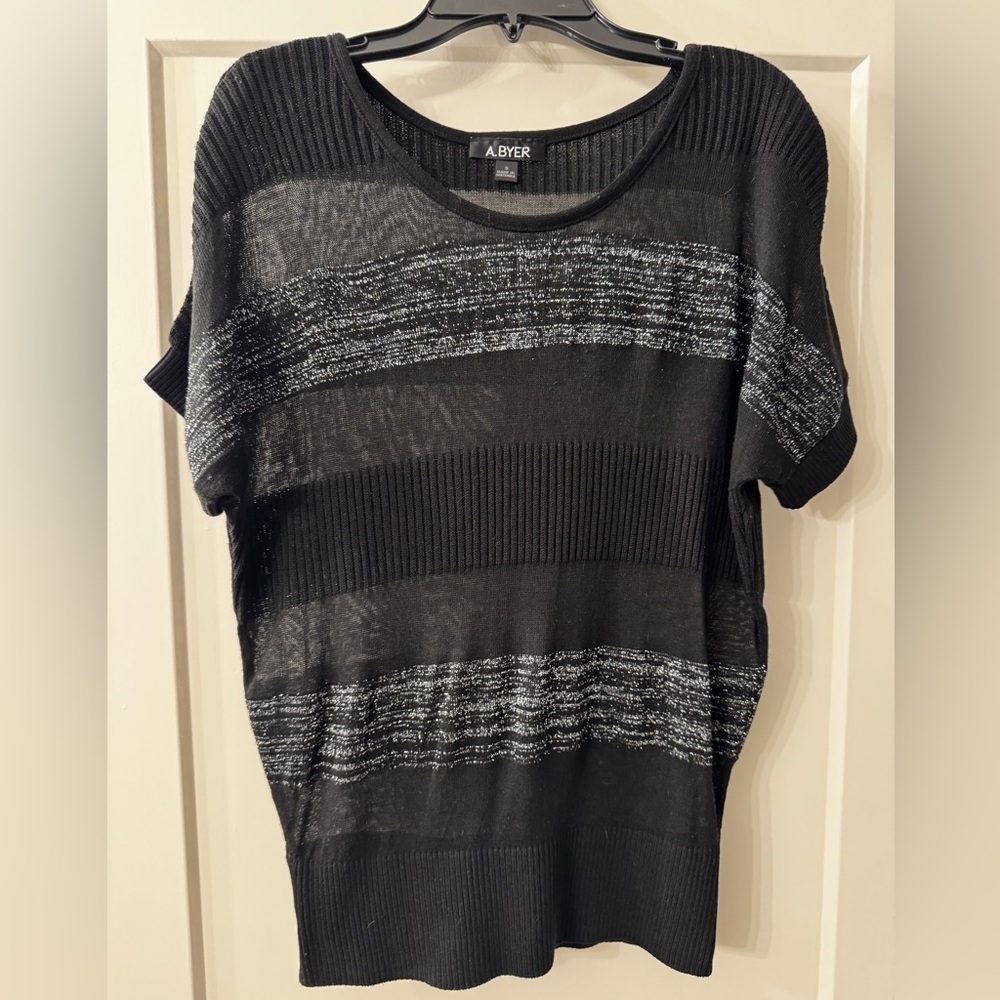 Sheer, Short Sleeve Top